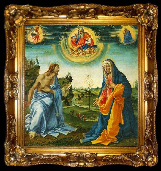 framed  Filippino Lippi The Intervention of Christ and Mary, ta009-2